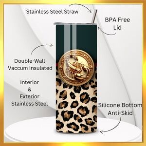 Scorpio Golden - Tumbler Stainless Steel Handmade with ❤️
